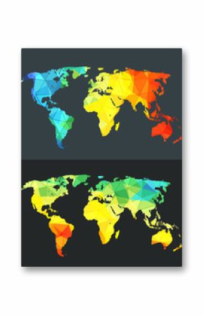 World map infographic template. Design elements