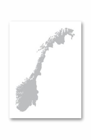 grey map of Norway