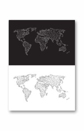 Polygonal world map easy all editable