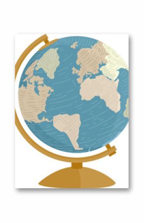 Globe Model Illustration