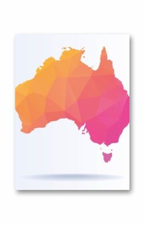 Low poly map of Australia