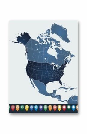 Set maps of North America
