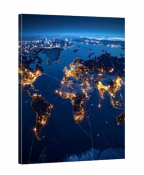 Global network of illuminated cities