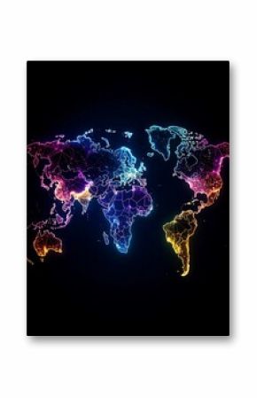 Colorful world map