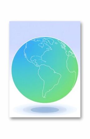 Simple, vibrant world map