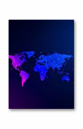 Abstract world map with vibrant gradients