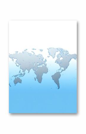 World map in cool tones