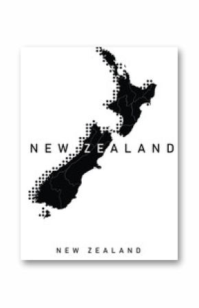 New Zealand map illustration vector