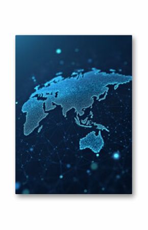 blue world map