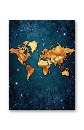 Old world map with starry sky background, map, old, globe