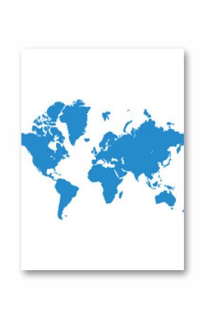 blue world map
