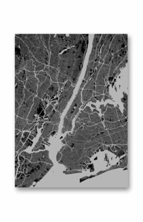 background map landscape city view monochrome black and white graphics america new york