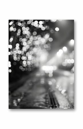 Monochrome street on bokeh backdrop