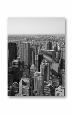 New York City panorama in black & white