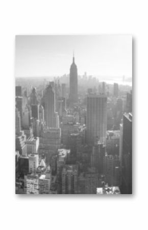 Panoramę Nowego Jorku czarno-białe