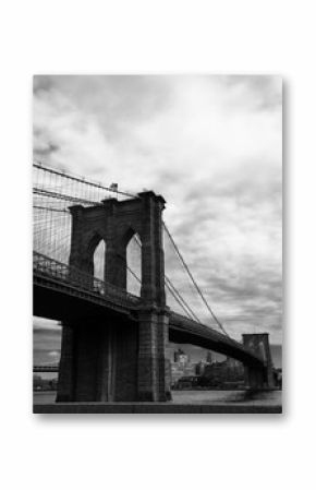 Brooklyn bridge in black and white picture style