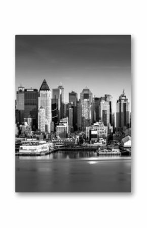 Czarno-biała panorama Nowego Jorku