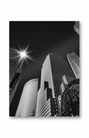 New York City skyscrapers - fine art black and white photograph.