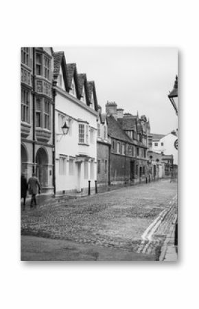 Street in Oxford on rainy day