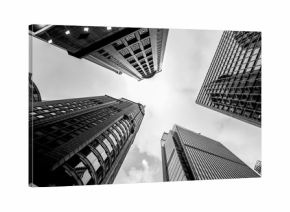 commercial building in Hong Kong with B&W color