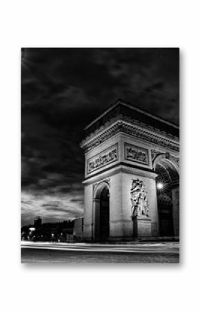 Paris, France - March 11, 2018: Arc de triomphe in Paris. View Place Charles de Gaulle. 