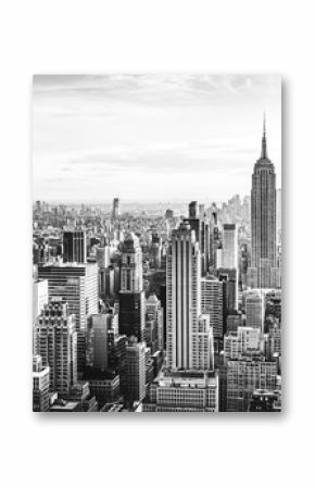 New York City Skyline in schwarz weiß