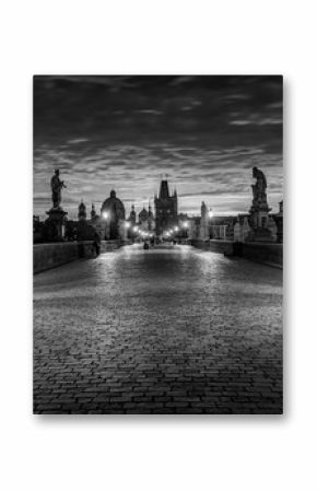 Charles bridge in the morning, Prague, Czech Republic.