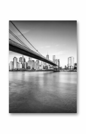 Brooklyn Bridge in black and white