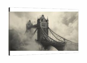 Tower Bridge London Fog Dramatic Architecture England Landmark