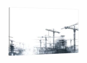 Abstract construction scene