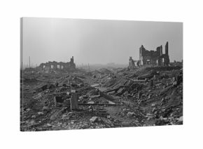 Devastating aftermath of war depicting destruction and ruins