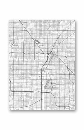 Map of Las Vegas, USA. Perfect for posters, printing, wallpaper, and home decor. Maps with monochrome and black and white styles, suitable for those who want to customize