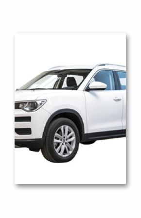 White Car on a transparent background