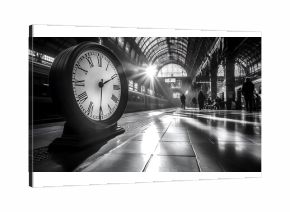 Train Station Clock Sunlight Reflection