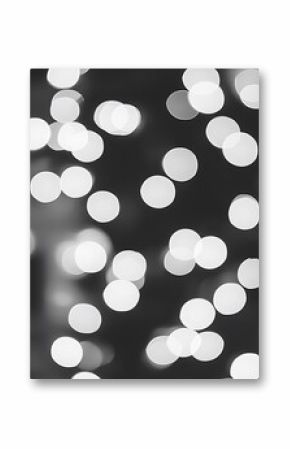 Monochrome city night bokeh lights