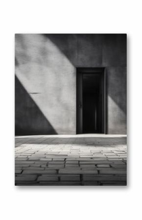Black and white abstract background. The shadow of the tree on the pavement at night. Black grunge background. Black stone concrete background. Shadow on the sidewalk. Light and shadow.