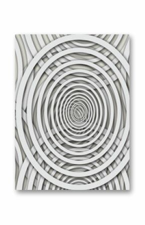 abstract modern façade design background with circles. Abstract white curved shape background. black and white background.