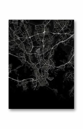 background map landscape city view monochrome black and white graphics america Helsinki