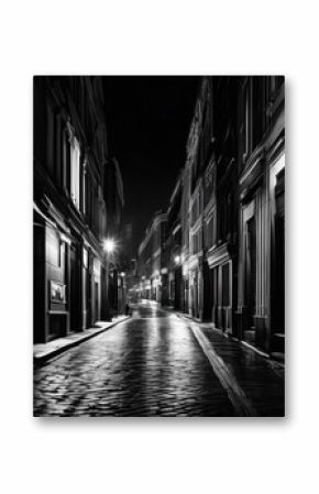 illustration, contrast monochrome urban streets, black, white, city, buildings, architecture, people, pedestrians, shadows, light, vintage, retro, candid