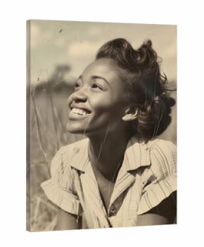 vintage photography portrait of an African American woman