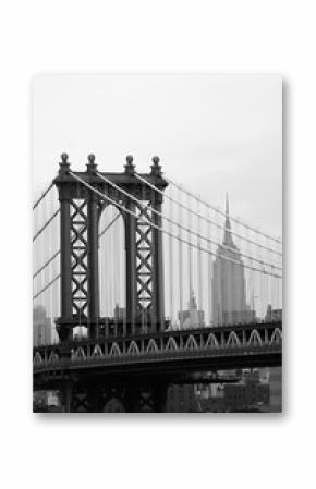 Manhattan Bridge in New York City (Black and White)