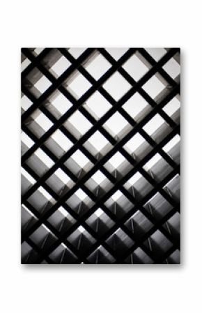 Looking up to abstract architecture design, black and white
