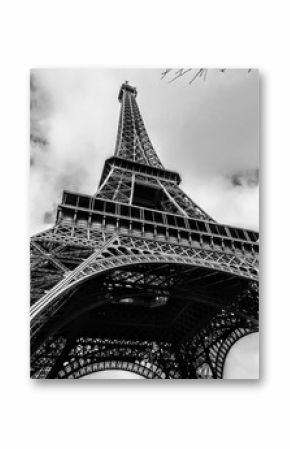 Black and White Eiffel Tower