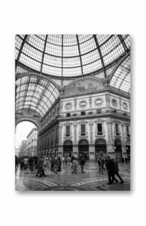 Galleria Vittorio Emanuele Milan Italy - black and white image