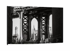 Brooklyn bridge black and white. High quality photo