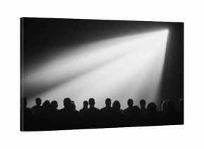 Silhouettes in Shadow Experiencing Archival Cinema in a Dimly Lit Theater