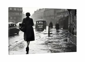 Rainy Day Stroll in Paris: A Black and White Photographic Masterpiece