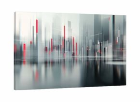 Abstract cityscape with data visualization