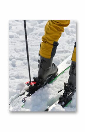Close-Up of Ski Gear Ready for a Challenging Ascent