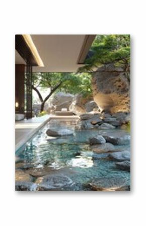 Room With Pool and Rocks
